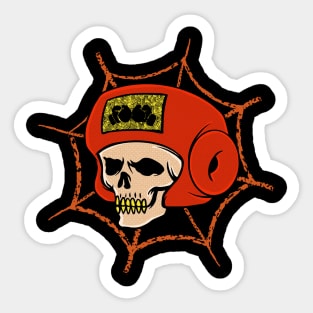 Funny Boxing Halloween Skull Boxer Costume Sticker